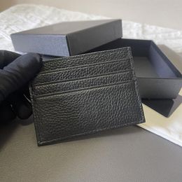 German style luxury men's credit card holder leather wallet ID fashion thin pocket wallet unisex multi-card slot dust bag hig3250