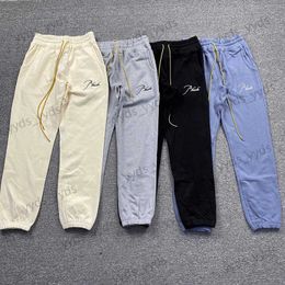 Men's Pants New Arrival Trousers High Quality Cotton Drawstring 1 1 Embroidery Men Women Pants Breathable Black T231122