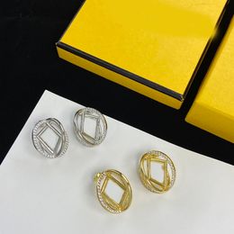 Gold Hoop Earring luxury designer earrings For Women Pearly earring Letter Eardrop Luxury Designers Jewelry Charm Ear Ring Studs with box