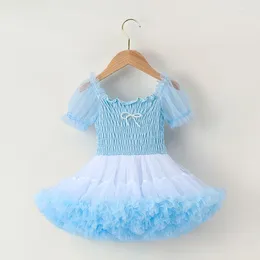 Girl Dresses MODX Summer Puff Sleeve Princess Girls Birthday Party Dress Fashion Baby Tutu Gown Ball