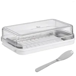 Dinnerware Sets Butter Dish Countertop Crisper Clear Plastic Organiser Bins Household Storage Tableware