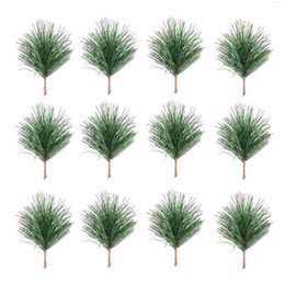 Decorative Flowers Artificial Pine Branch Picks Christmas Crafts Party Supplies Branches Decor Fake Adornments Wreath