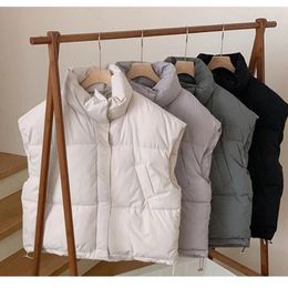 Women's Vests Down Cotton Vest Women V-neck Winter Thickened Clip Sleeveless Coat Fashion Young Tops
