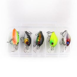 HENGJIA 5pc 4 4g 5cm Fishing Lure Kit Minnow floating Isca Crankbait With Fish Tackle Artificial Crank bait217t