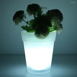 Modern Plant Pot Easy Installation Flower Low Consumption Outdoor Wireless LED Solar Reusable