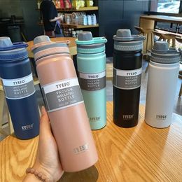 Water Bottles 530750ML Tyeso thermos stainless steel vacuum sheet insulated water bottle travel cup childrens coffee Termica 231121
