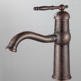 Bathroom Sink Faucets Vintage Antique Red Copper Swivel Kitchen Bar Single Handle Vessel Faucet Mixer Taps Ann008