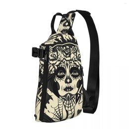 Duffel Bags Santa Muertos Halloween Shoulder Chest Cross Bag Diagonally Casual Messenger Travel Handbag