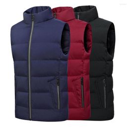 Men's Vests Quick Dry Great Stand Collar Men Waistcoat All Match Winter Vest Zipper For Outdoor