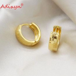 Stud Earrings Adixyn Gold Colour Round For Women Girls Kids African Middle East Party Wedding Jewellery Gifts N081211