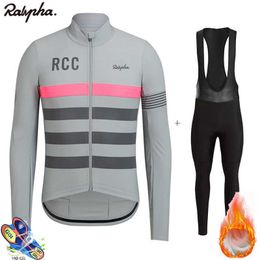 Cycling Jersey Sets RCC Raphaful Winter Thermal Fleece Cycling Jersey Set 2022 Racing Bike Cycling Suit Bicycle Cycling Clothing Ropa Ciclismo J230422