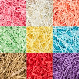 Party Decoration 50g colored shredded paper pleated Lafite paper DIY wedding party candy gift box filled packaging Christmas home decoration 231122