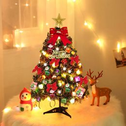 Christmas Decorations 50cm Christmas Tree Set Christmas Decor With Lights Desktop Mini Christmas Tree Ornaments Year Party Decoration Gift Navidad 231121