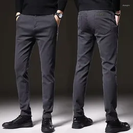 Men's Pants 2023 Fabric Casual Men Thick Business Work Slim Cotton Trousers Male Cargo Autumn Winter High Quality Pant Plus Size