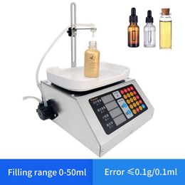 0-50ml Small Automatic CNC Liquid Filling Machine 110V-220VBeverage Milk Perfume Sub-Loading Weighing Filling Machines241j