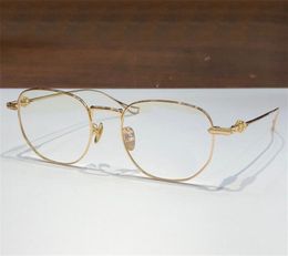 New fashion design optical glasses 8246 exquisite K gold frame retro shape simple and elegant style versatile eyewear with box can do prescription lenses