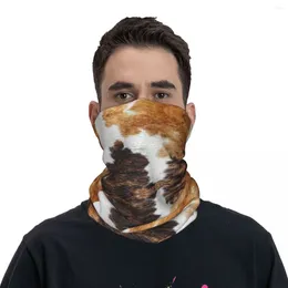 Scarves Cowhide Animal Feather Cow Skin Bandana Neck Cover Printed Mask Scarf Multi-use Headwear Running For Men Women Adult Winter