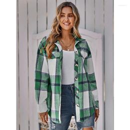 Women's Blouses Women Shirts Female Tops Plaid Shirt Brand S Multi-Color Girl Street Chic Casual Comfortable Breathable S-XL