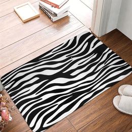 Carpets Zebra Skin Doormat Rectangle Soft Bathroom Kitchen Floor Mat Hallway Rug Carpet Animal Decoration Area Rugs258D