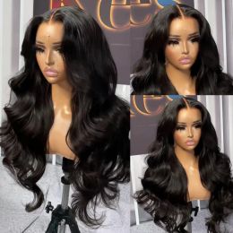 Peruvian Hair HD 13X4 Transparent Body Wave Lace Frontal Wig Lace Front Simulation Human Hair Wig Ready To Wear Go Glueless Wig 250 Density