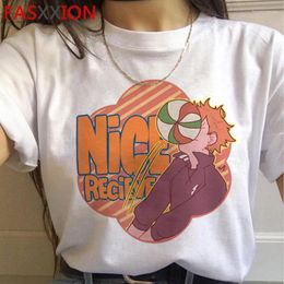 Women's T Shirts Haikyuu Summer Top Shirt Female Couple Graphic Tees Women Tshirt Harajuku Kawaii