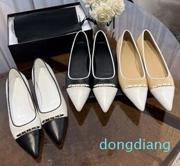 ballet Lambskin flats Womens real leather Dermal sole Dust bag summer designer shoes Mules Casual Shoes