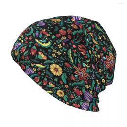 Berets Mexican Ornate Ethnic Pattern Knit Hat Sunhat Fashionable Custom Cap Hard Ladies Men's