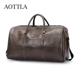 Duffel Bags AOTTLA Handbags For Women Travel Bag Ladies Sports Fitness Pack Pu Leather Shoulder Bag Luggage Crossbody Bag Duffle Bag Men 231122