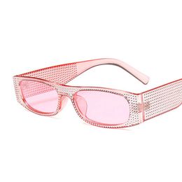 Sunglasses Fashion Square Sunglasses Woman Brand Designer Vintage Retro Rectangle Sun Glasses Female Pink Mirror Small Oculos De Sol J230422