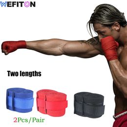 Protective Gear 1Pair Professional Portable Elastic 2.5M 5M Hand Bandages Wraps for Men Women Pure Cotton Sweat Style Boxing Thai 231122