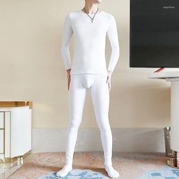 Men's Thermal Underwear Lucky John Man Long Underpants Zone Pyjama Sets Padded Men Johns Large Size Jeans Pants Decapper Winter