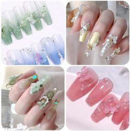 Nail Art Decorations Holographic Glitter Butterfly Irregular Beads Mirror Sequins Gradient Mermaid Ultra Thin Slice 3D Decoration