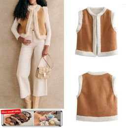 Women's Vests Autumn And Winter European American Style Fashion Versatile Fur All-in-one Buy A Vest