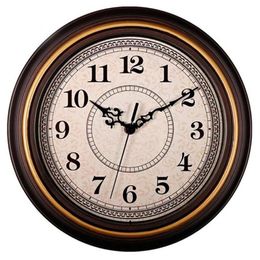 Wall Clocks CNIM 12-Inch Silent Non-Ticking Round Clocks Decorative Vintage Style Home Kitchen Living Room BedroomG230P