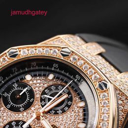 Ap Swiss Luxury Watch Epic Royal Oak Offshore Series 25940 Upgraded with 18k Rose Gold Diamonds and 42mm Model Has a Ring Single Watch