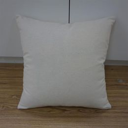 16x16 inches plain 12 oz natural canvas pillow case blanks 100% pure cotton grey fabric plain cushion cover for DIY print337L