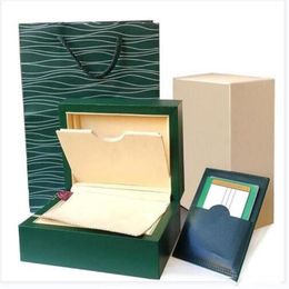 Factory Supplier Green Brand Original Box Papers Gift Watches Boxes Leather Bag Card For 116610 116660 116710 116613 116500 Watch 231U