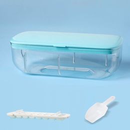 Ice Cream Tools Silicone 2 In 1 Cube Tray Making Mould Box Maker Mold And Storage box Bar Kitchen Accessories Utensils Home Gadgets 230422