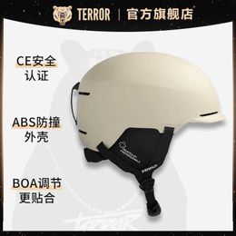 TERROR Ski Helmet Winter 3C Certification Professional Snow Ear Protection Wind Cold and Collision