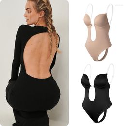 Women's Shapers Sexy Backless Shapewear Underwear Women Waist Trainer Slim Body Shaper Bodysuit Underwire Push Up Bodyshapers Thong