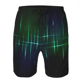 Men's Shorts Mens Quick-drying Beachwear Stream Binary Code Swimsuit Men Bathing Suit Swimwear