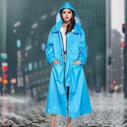 Women's Trench Coats Men Women Long Rain Coat Poncho Outdoor Hiking Cycling Camping Windproof Waterproof Raincoat Unisex Adults Hoodies