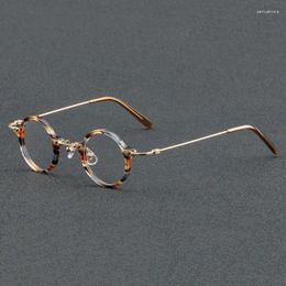 Sunglasses Frames Ultralight Acetate Round Frame Eyeglasses Vintage Men Optical Eyewear Prescription Retro Glasses Women Spectacle