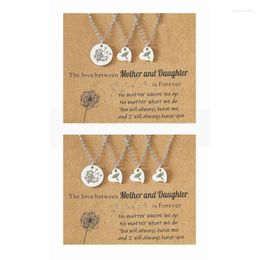 Chains 3/4pcs Fashion Parent-child Clavicle Chain Classy Pendant Necklace Surprise Gift For Birthday Street Shooting