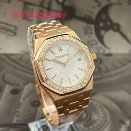 Ap Swiss Luxury Watch Royal Oak Series 15551or Original 50th Anniversary Movement Back Shell Rose Gold