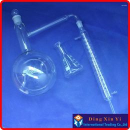 2000ml Distiling Apparatus With Ground Glass Joints Distillation Unit Flask Graham Condenser Conical