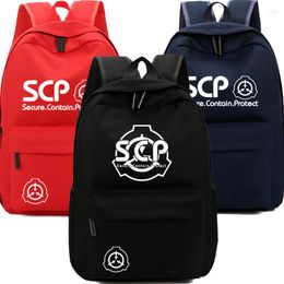 Backpack SCP Bag Special Containt Procedures Foundation Zipper Casual School Students Book Boys Girls Fans Black