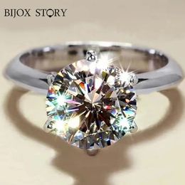 Wedding Rings GRA Certified 1-5CT Ring VVS1 Lab Diamond Solitaire Ring For Women Engagement Promise Wedding Band Jewelry 231121