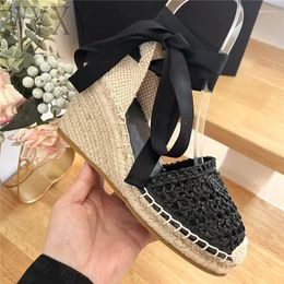 Dress Shoes Spring Round Toe Thick Sole Women Lace-Up Fisherman Weave Hollow Out Real Leather High Heels Party Woman