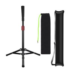 Badminton Sets Adjustable Baseball Tee Batting Softball T Stand Portable Tripod Mount Training Accessories With Bag For Hitting Ball Practise 231123